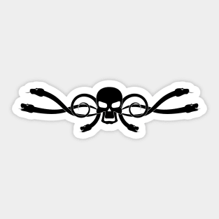 Skull and snake Sticker